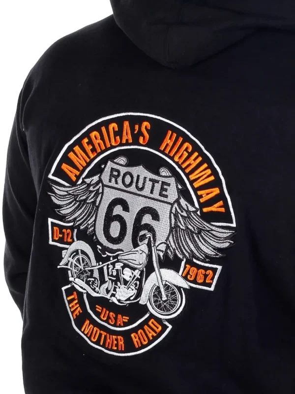 Route 66 Hoodie - Sort^Rockdenim Sale