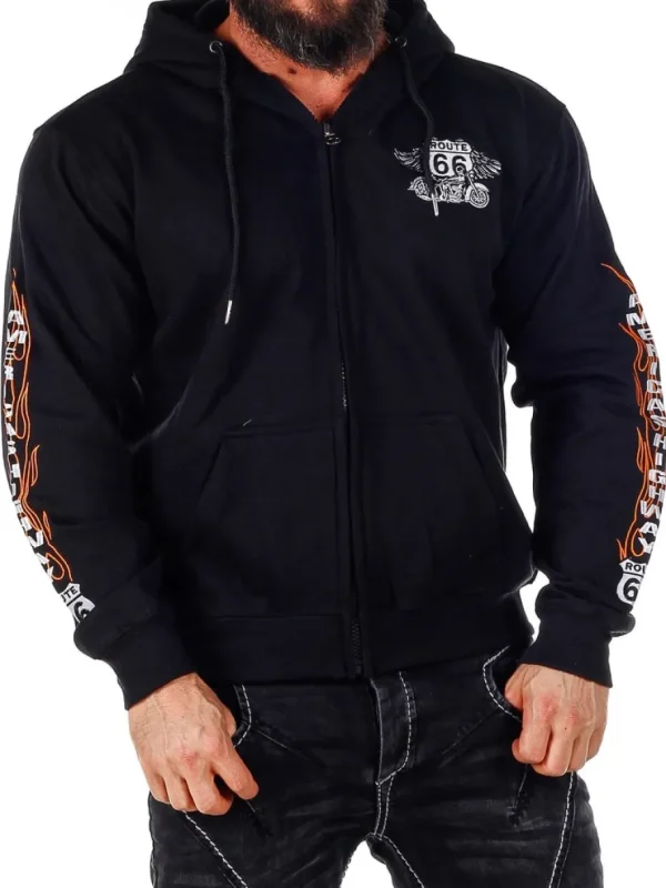 Route 66 Hoodie - Sort^Rockdenim Sale