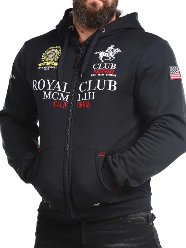 Royal Club Hoodie - Mørkeblå^Geographical Norway Online