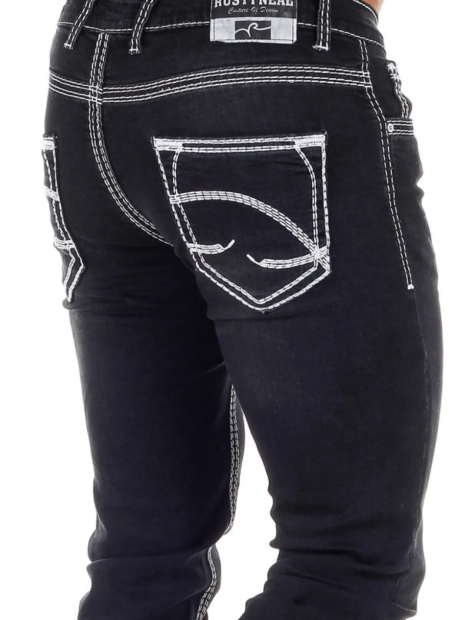 rusty_levin_jeans__sorthv_0.webp Rusty Levin Jeans - Sort/Hvid^Rusty Neal New