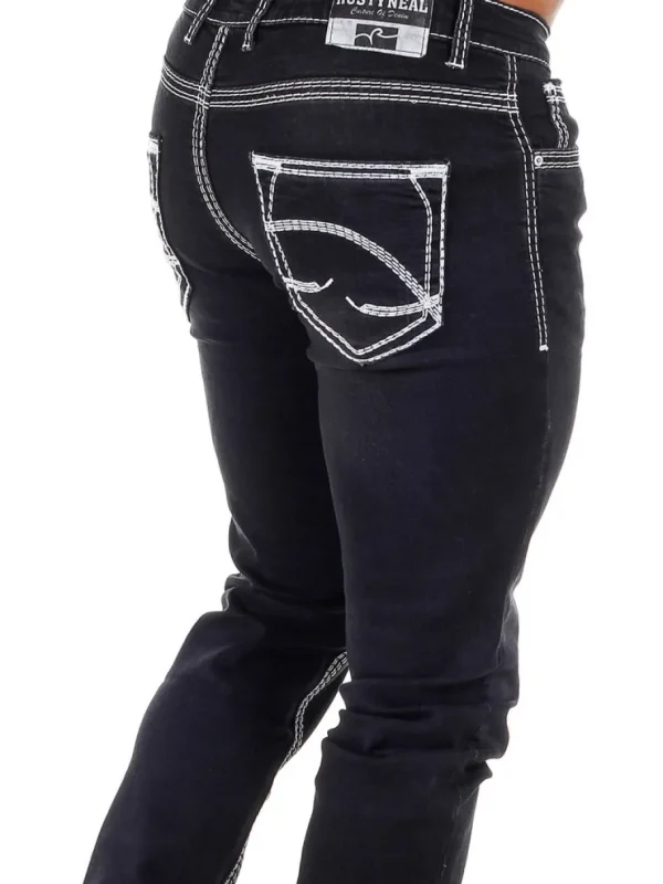 Rusty Levin Jeans - Sort/Hvid^Rusty Neal New