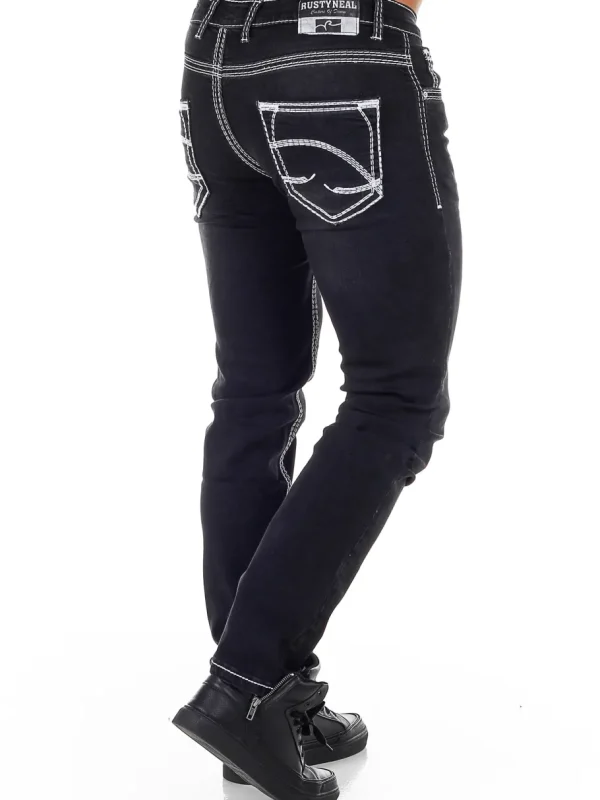 Rusty Levin Jeans - Sort/Hvid^Rusty Neal New