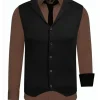 Rusty Sæt - Skjorte/Slips/Vest - Brun/Sort^Rusty Neal Fashion