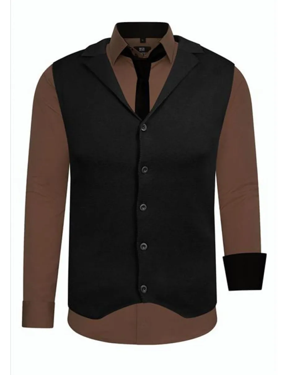 rusty_st__skjorteslipsves_0-16.webp Rusty Sæt - Skjorte/Slips/Vest - Brun/Sort^Rusty Neal Fashion