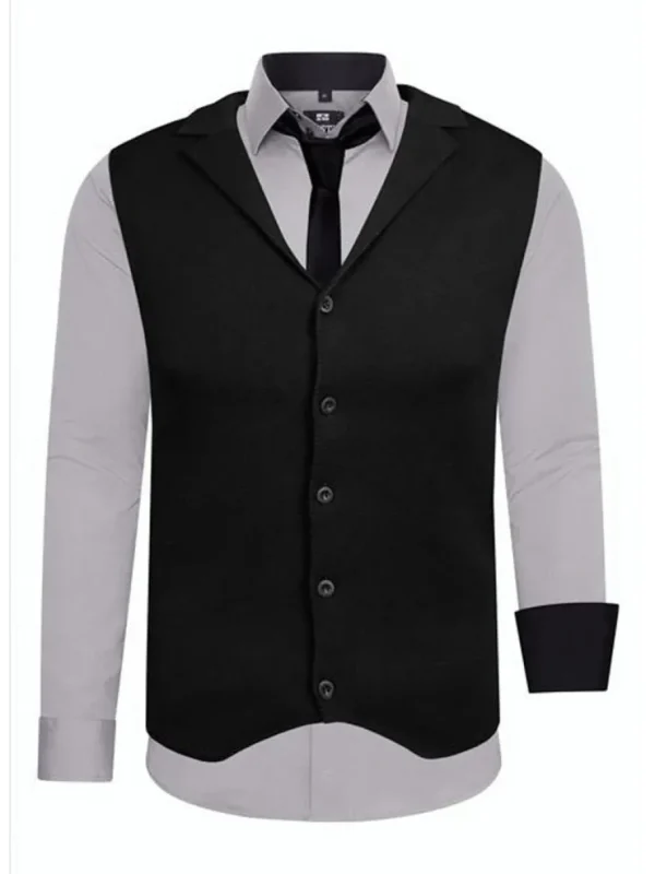 Rusty Sæt - Skjorte/Slips/Vest - Grå/Sort^Rusty Neal Fashion