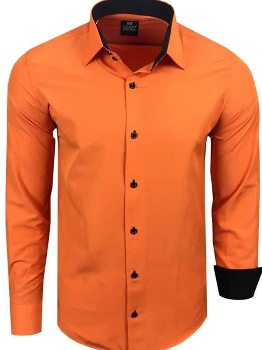 rusty_st__skjorteslipsves_3-18.webp Rusty Sæt - Skjorte/Slips/Vest - Orange/Sort^Rusty Neal Fashion