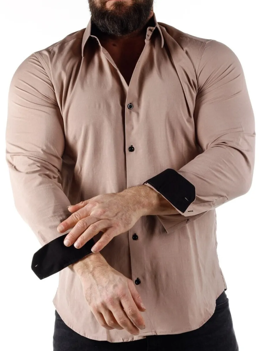 rusty_st__skjorteslipsves_5-15.webp Rusty Sæt - Skjorte/Slips/Vest - Beige/Sort^Rusty Neal Outlet