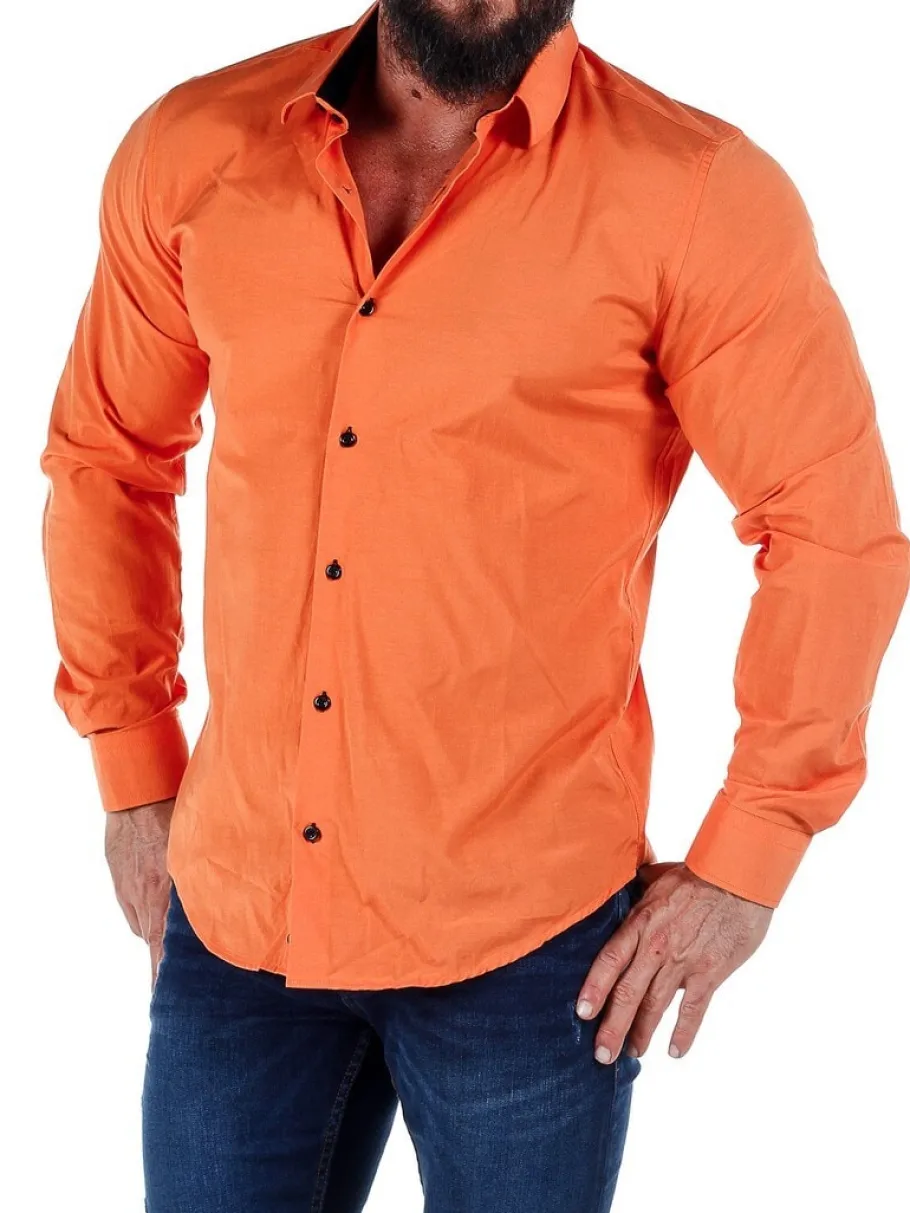 rusty_st__skjorteslipsves_6-12.webp Rusty Sæt - Skjorte/Slips/Vest - Orange/Sort^Rusty Neal Fashion