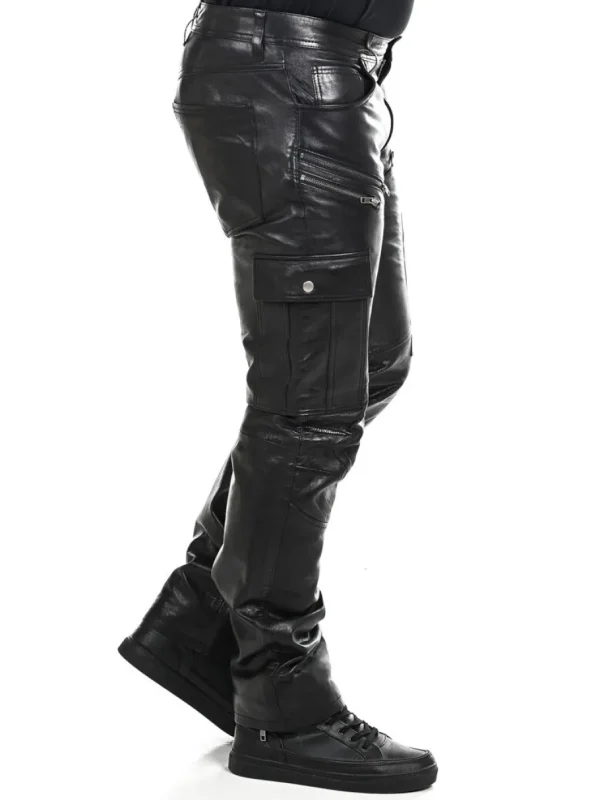 Salvatoro Cargo Skindbukser - Sort^Rockdenim Sale