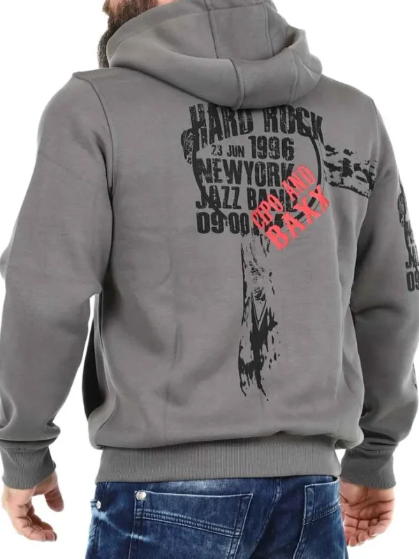 Saros Zip Hoodie - Mørkegrå^Cipo & Baxx Online