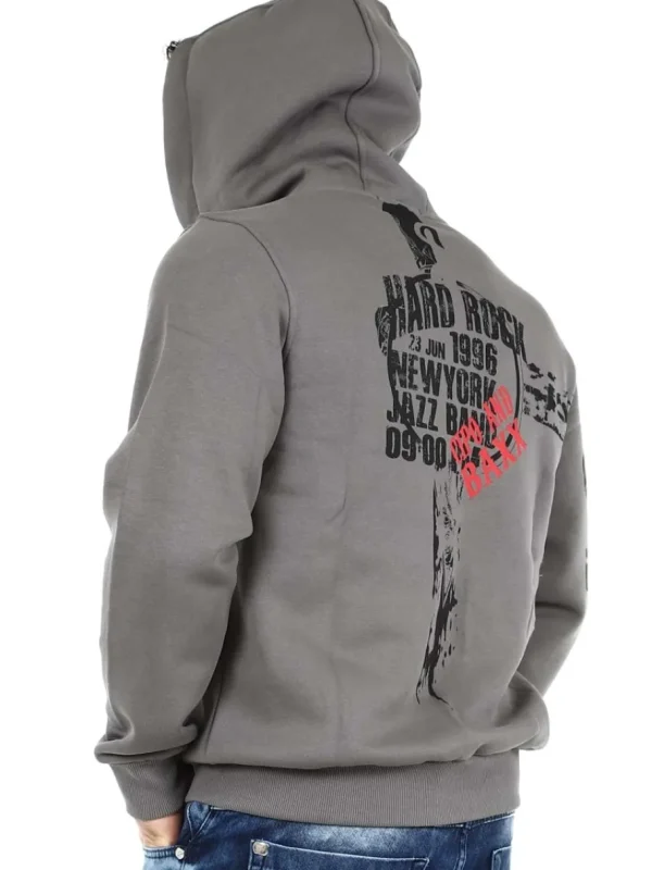 Saros Zip Hoodie - Mørkegrå^Cipo & Baxx Online