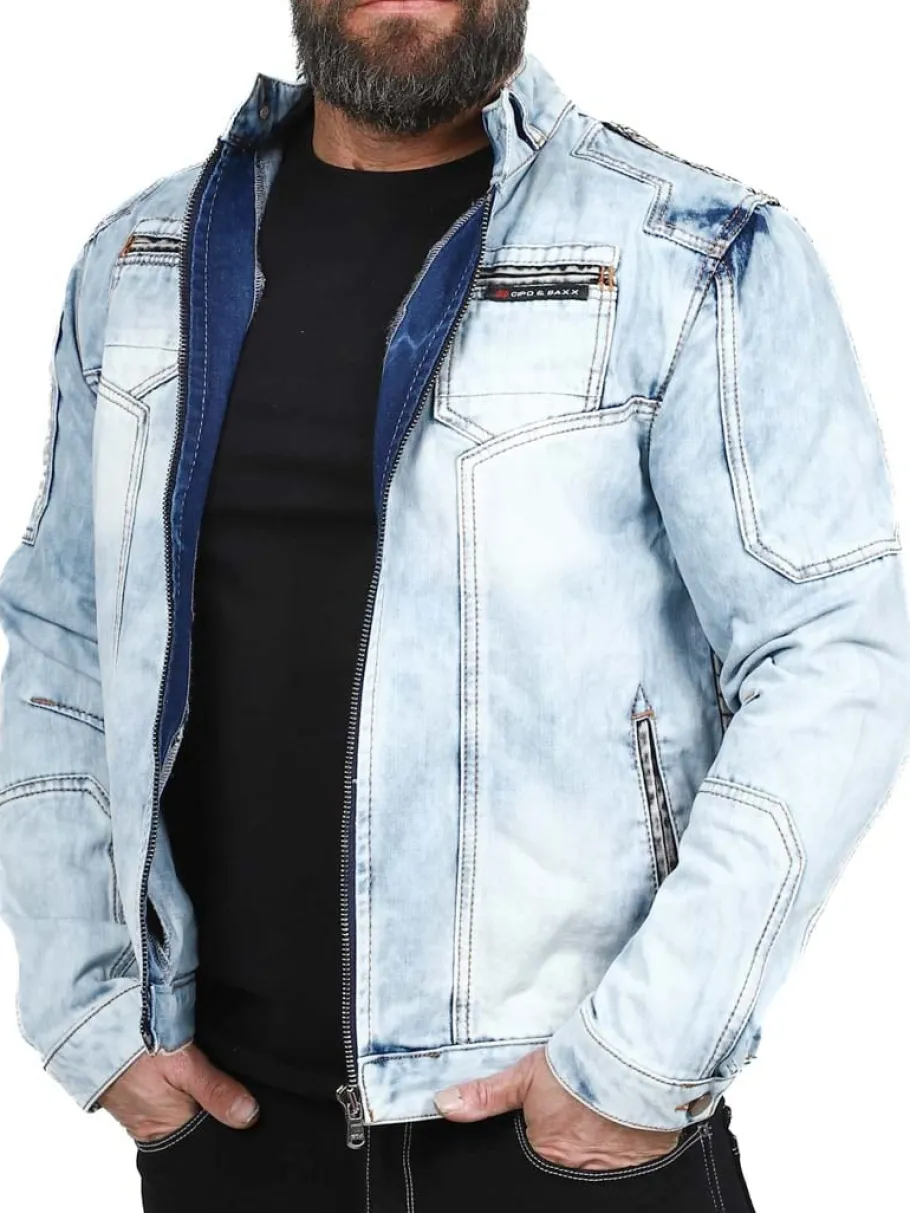 sewell_cipo__baxx_jeansja_0.webp Sewell Jeansjakke - Lyseblå^Cipo & Baxx Sale
