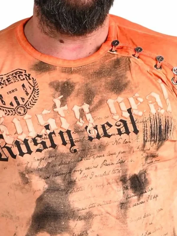 Shield T-shirt - Orange^Rusty Neal Fashion