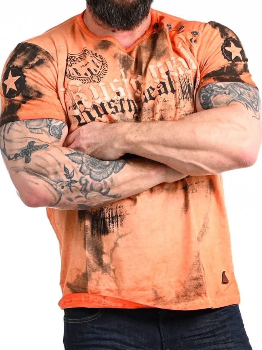 shield_tshirt__orange_7.webp Shield T-shirt - Orange^Rusty Neal Fashion