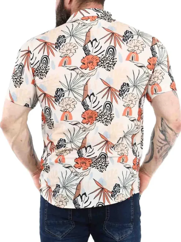 Sunbeam Kortærmet Skjorte - Beige/Orange^Carisma Online