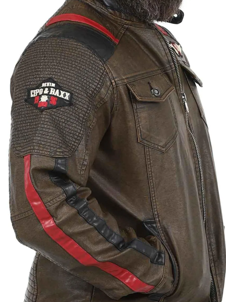take_off_cipo__baxx_pu_sk_9.webp Take Off PU Skindjakke - Brun^Cipo & Baxx New