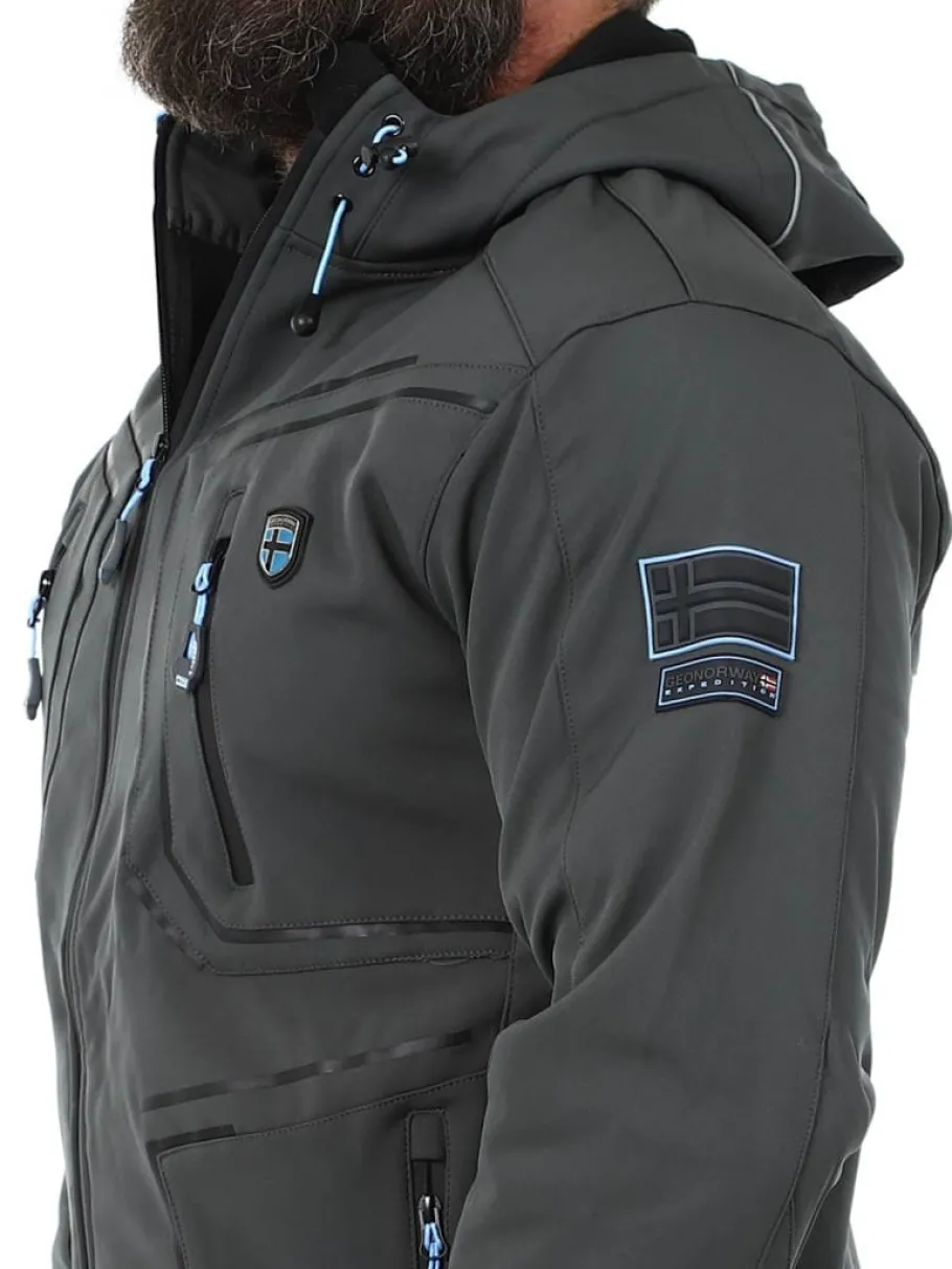 topere_geo_norway_softshe_1-1.webp Topere Geo Norway Softshelljakke - Mørkegrå^Geographical Norway Outlet