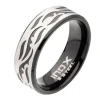 Tribal Edge Ring - Sølv/Sort^Inox Clearance