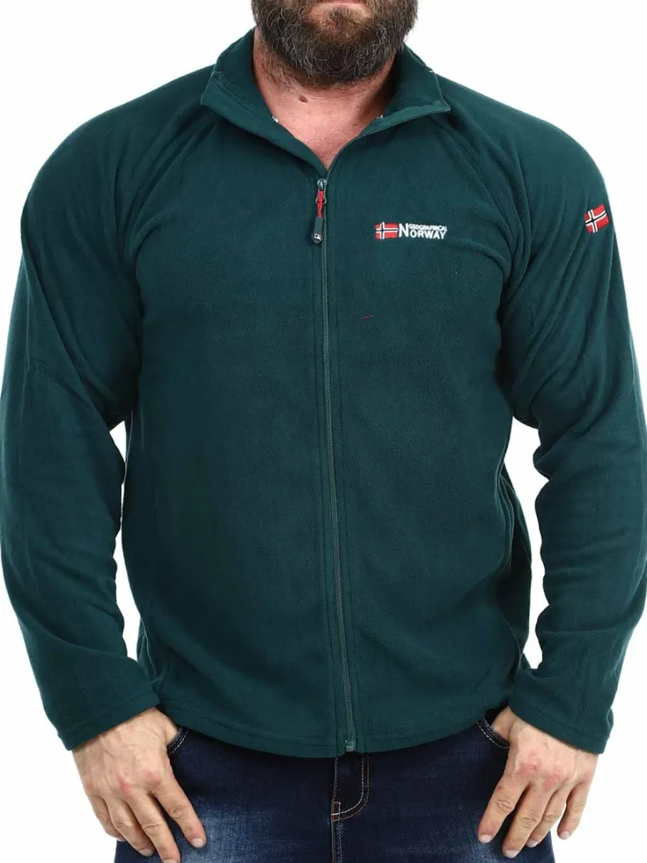tug_geo_norway_fleecetrje_2-1.webp Tug Geo Norway Fleecetrøje - Mørkegrøn^Geographical Norway Sale