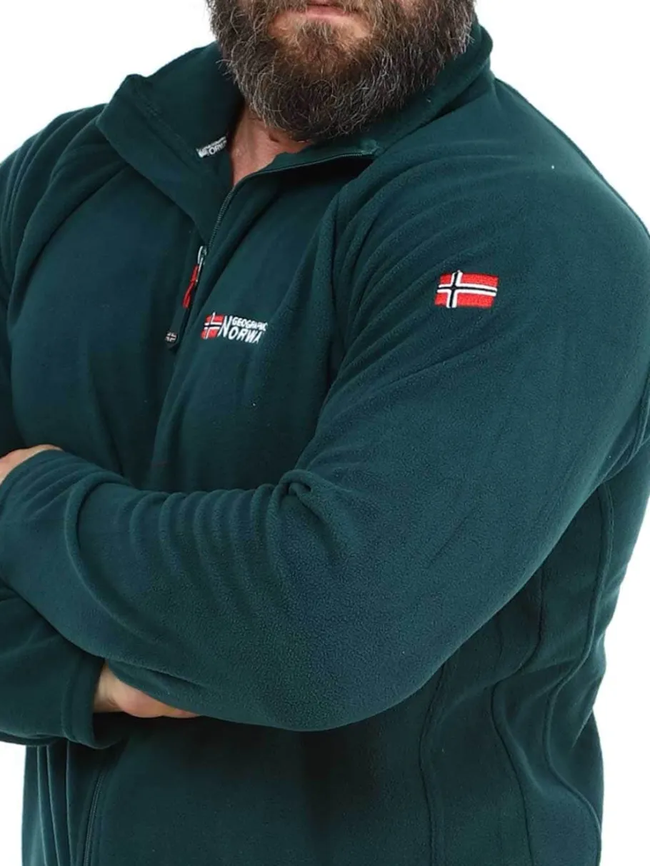 tug_geo_norway_fleecetrje_5.webp Tug Geo Norway Fleecetrøje - Mørkegrøn^Geographical Norway Sale