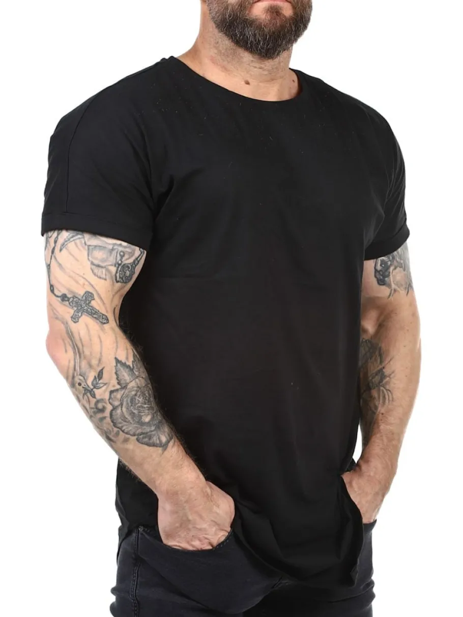 urban_asymmetric_tshirt___2.webp Urban Asymmetric T-shirt - Sort^Urban Classics Fashion