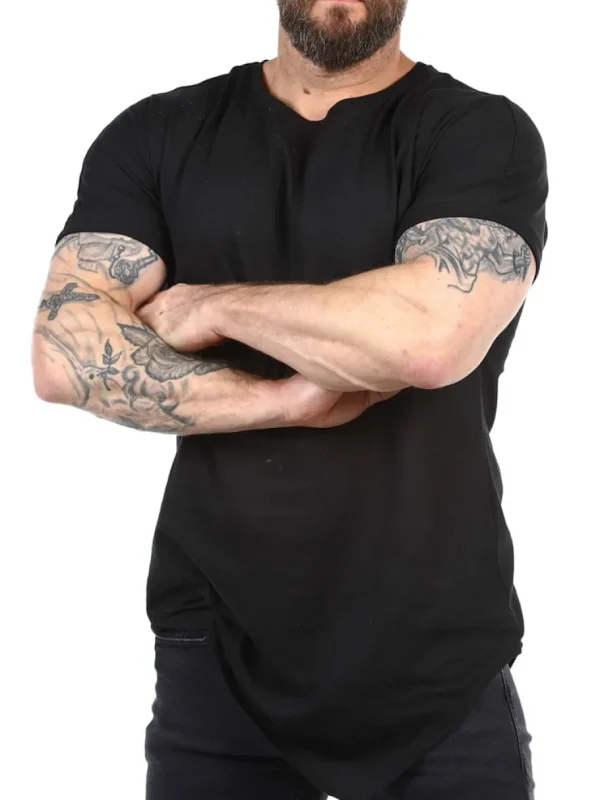 Urban Asymmetric T-shirt - Sort^Urban Classics Fashion