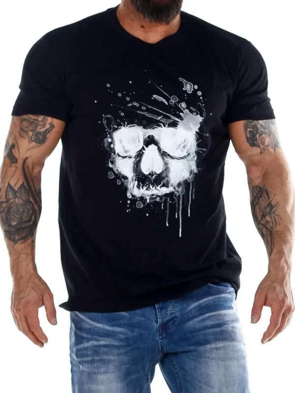 Water Skull T-shirt - Sort^Urban Classics Fashion