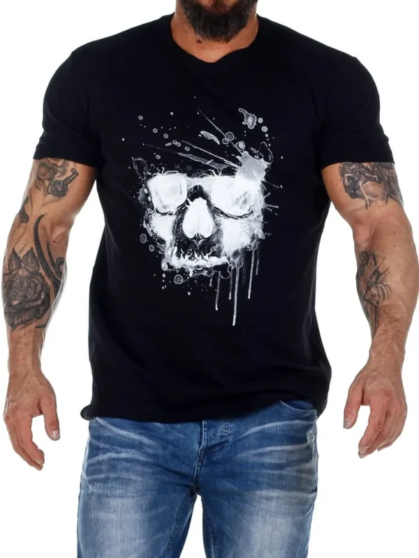 Water Skull T-shirt - Sort^Urban Classics Fashion