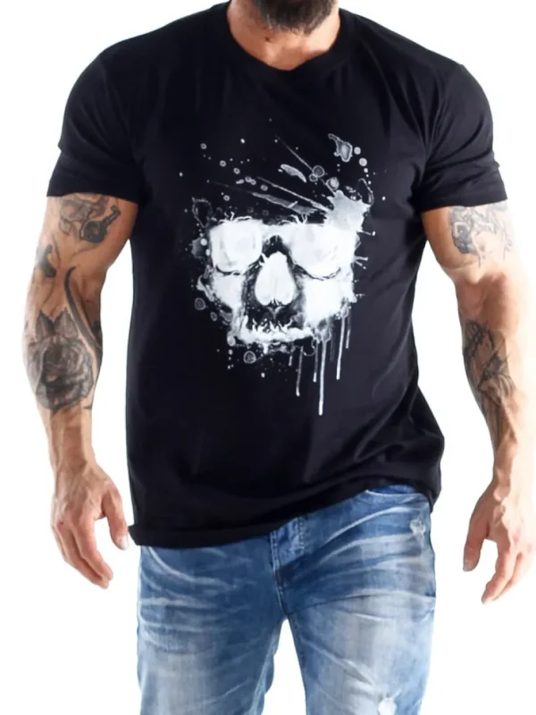 Water Skull T-shirt - Sort^Urban Classics Fashion