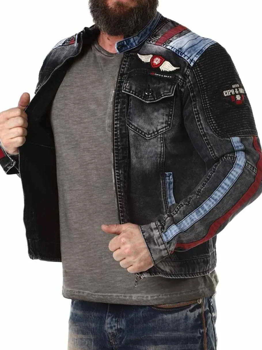wrentley_cipo__baxx_jeans_1.webp Wrentley Cipo & Baxx Jeansjakke - Sort^Rockdenim Hot