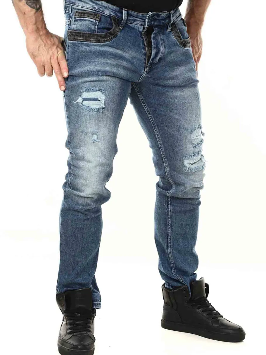 yokote_rusty_neal_jeans___3.webp Yokote Jeans - Mørkeblå^Rusty Neal Discount